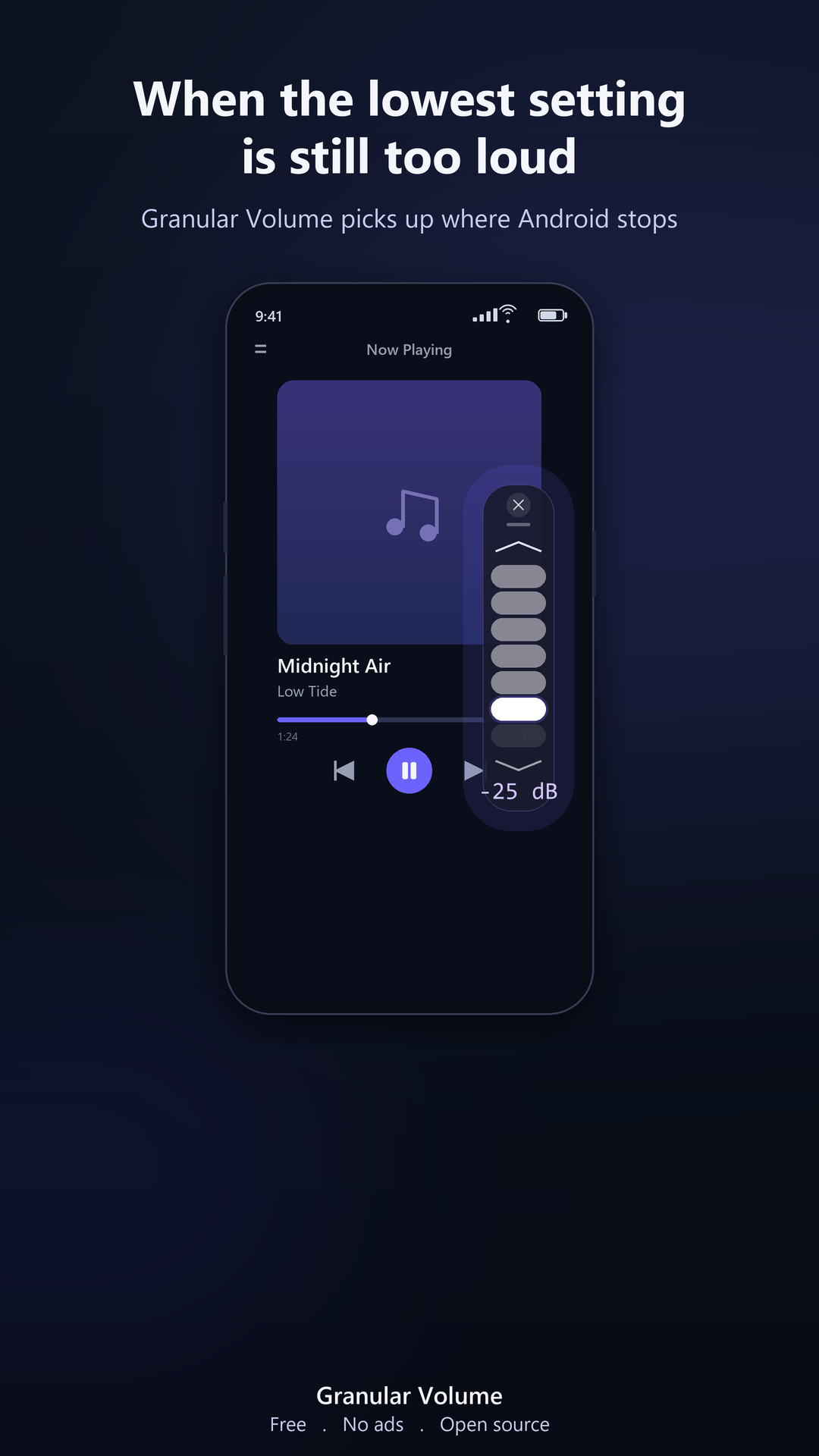 The lowest setting is still too loud